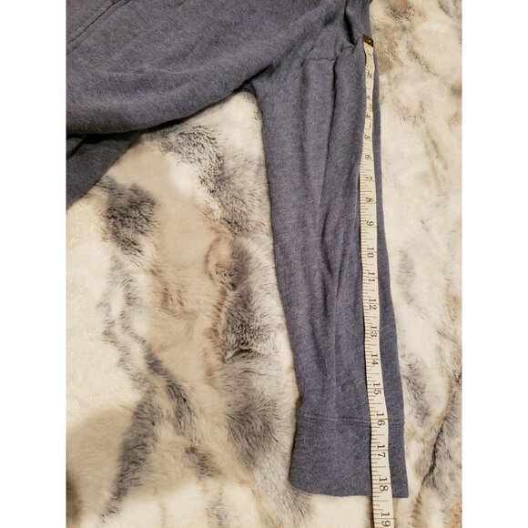 Victoria Secret LOVE Full Zip Hoodie Med Navy Blue Pockets Activewear Angels - Picture 8 of 8